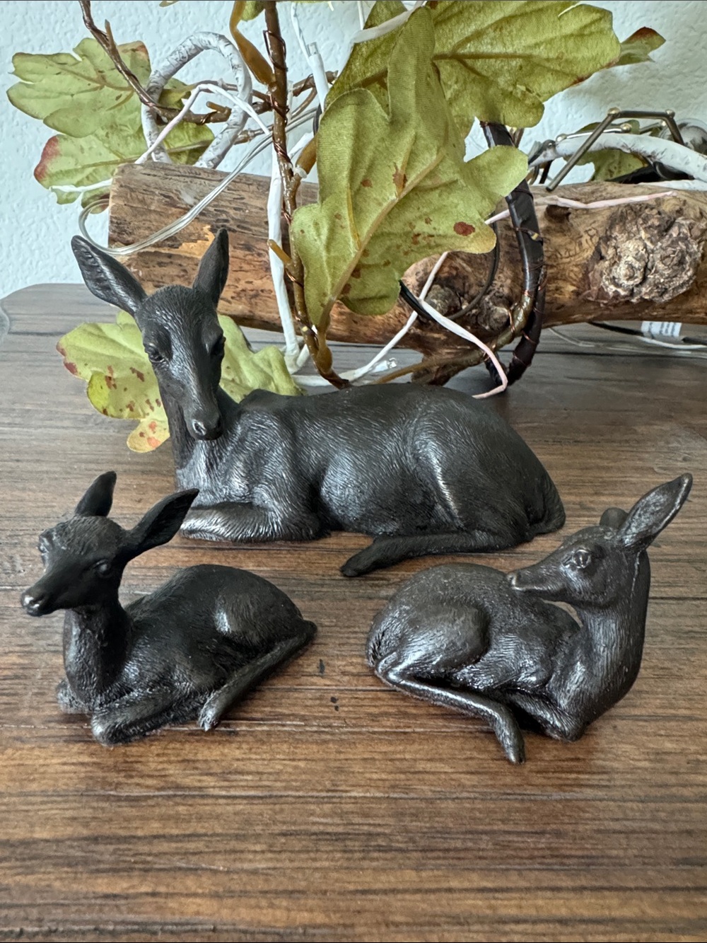✨ RARE Vintage Heredities Cold-Cast Bronze Deer and Fawns Set ✨